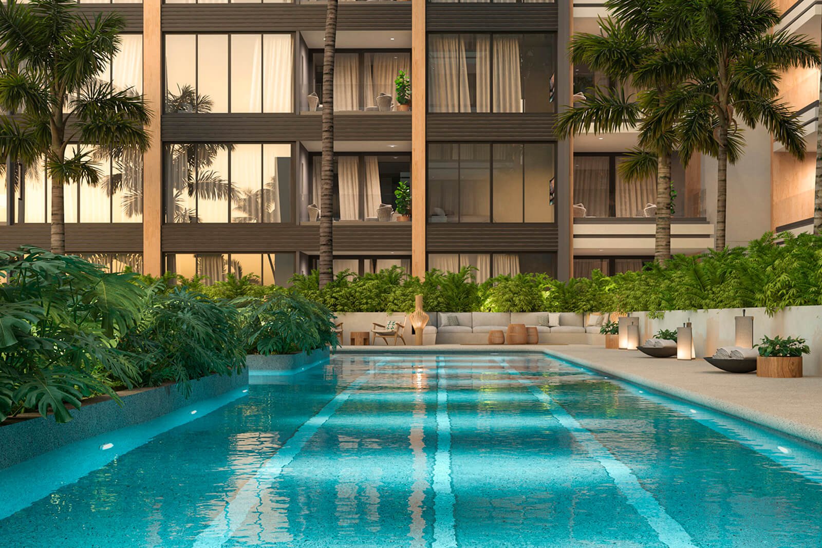 Amenidades - Piscina con carriles de nado