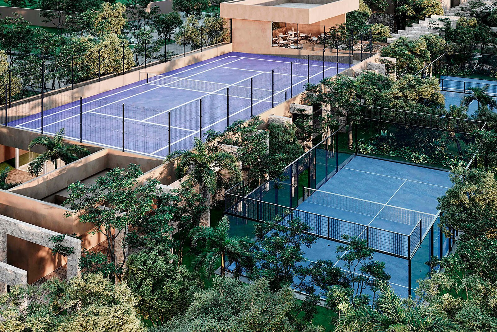 Amenidades - Canchas de tenis y pádel